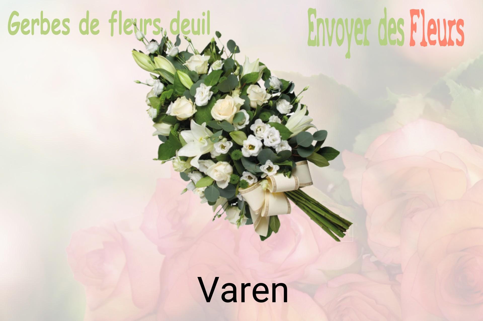 Gerbe de fleurs de deuil livrée à Varen